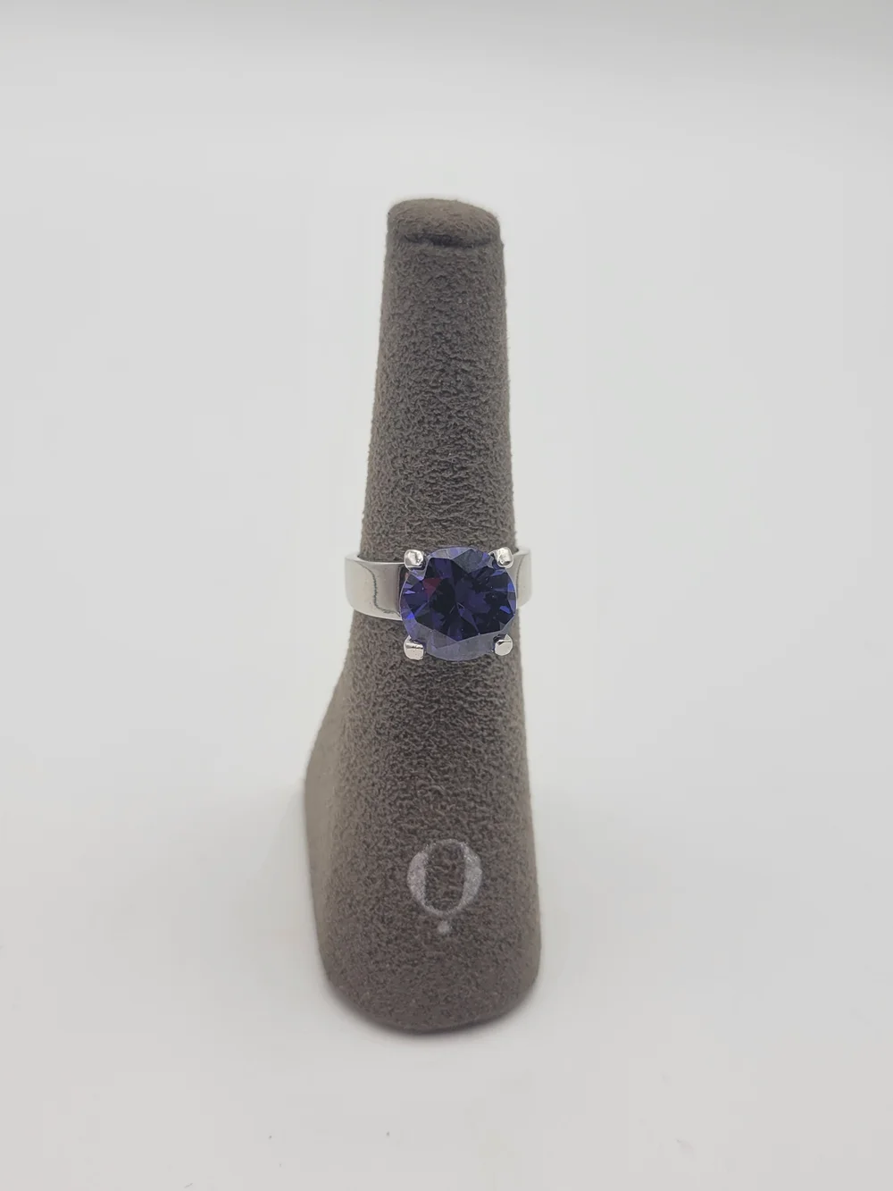 Sterling Silver With Simulated Tanzanite Ring Size 6.75